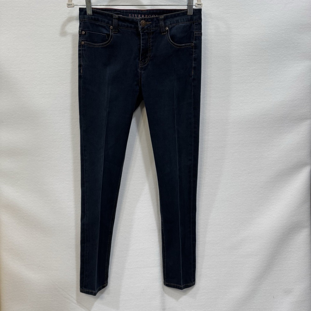 Liverpool Abby Skinny Jeans Womens Size 8 / 29 Dark Blue Stretch Denim